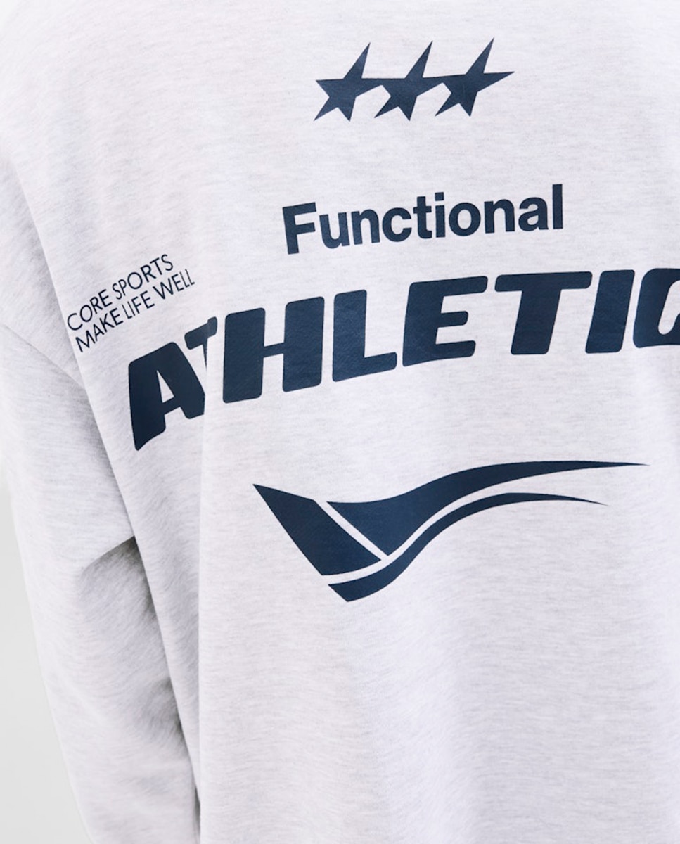 Sweatshirt sem Capuz com Estampado Traseiro Cinzento-claro-5