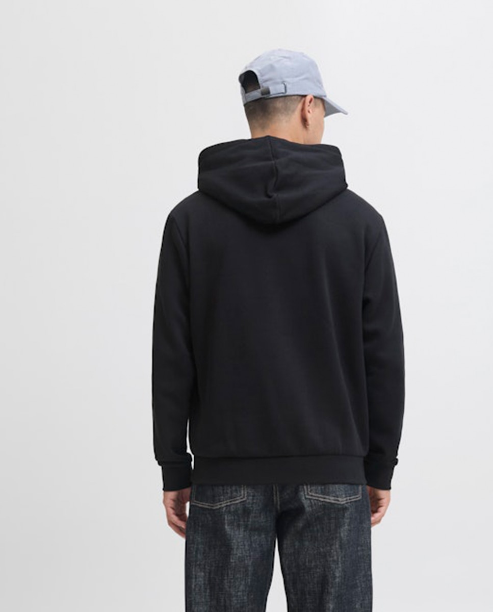 Sweatshirt com Capuz e Estampado à Frente Preto-2