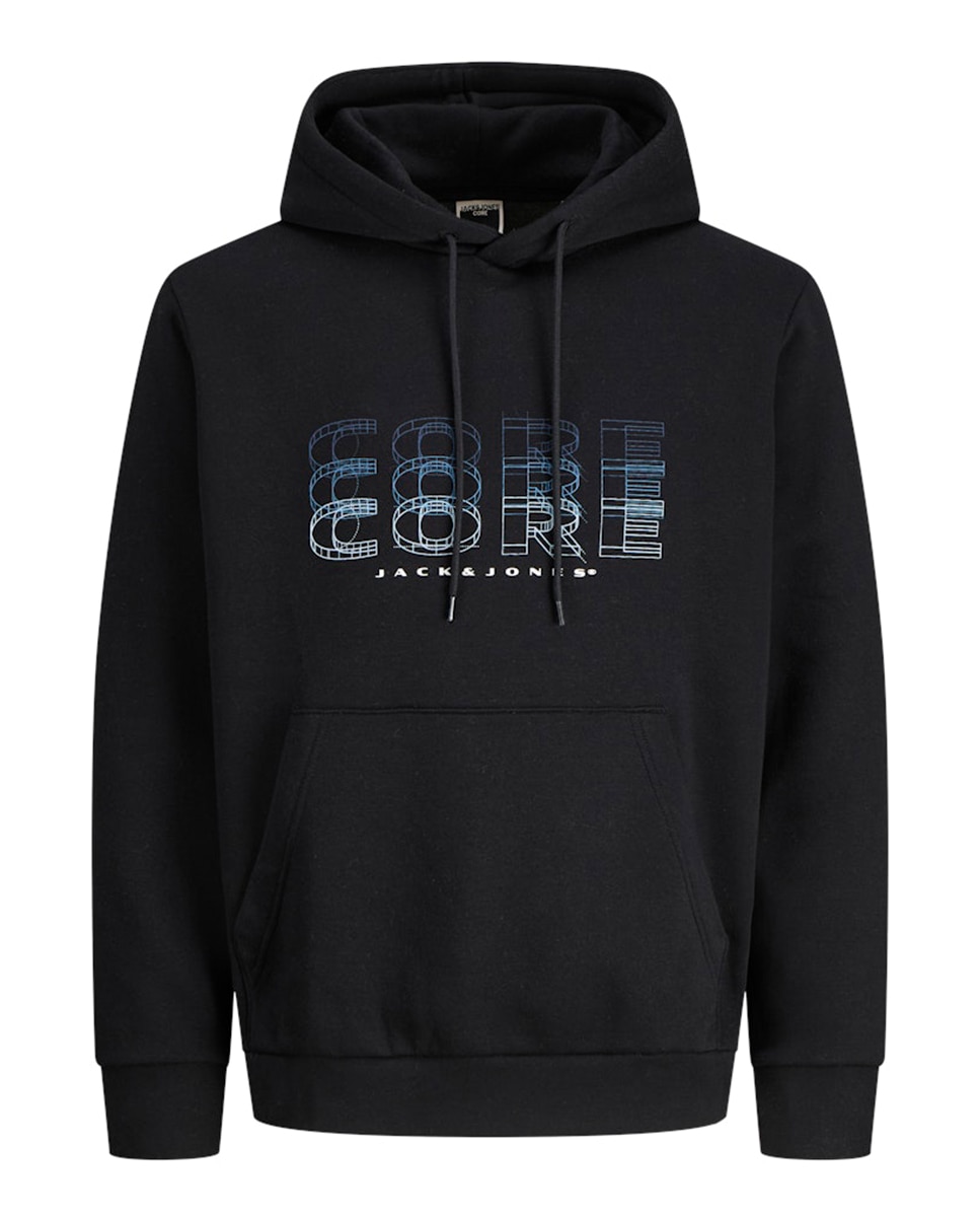 Sweatshirt com Capuz e Estampado à Frente Preto-6