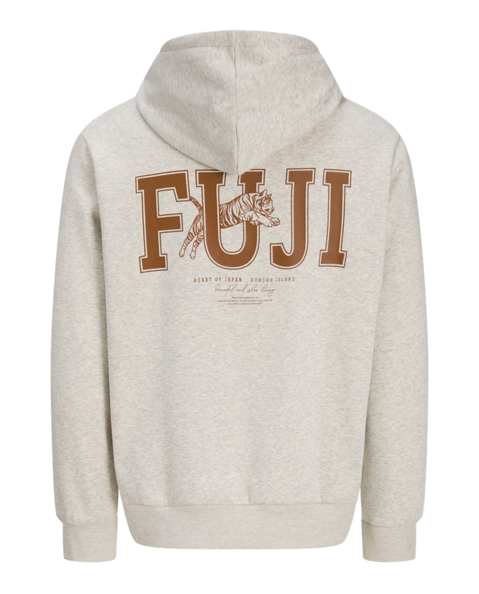 Sweatshirt com Capuz e Estampado Traseiro Branco-2