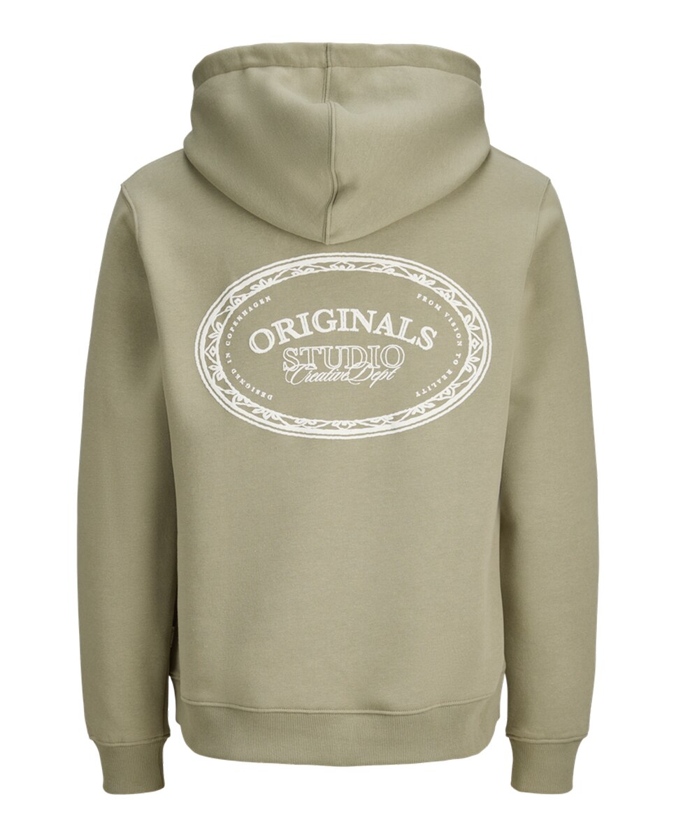 Sudadera de hombre con capucha y back print - Jack & Jones - Azul Verde-2
