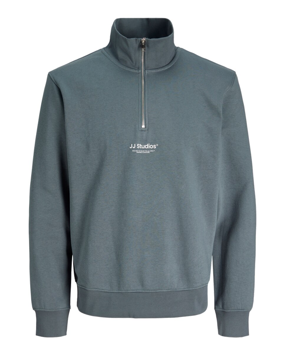 Sudadera de hombre sin capucha con cierre - Jack & Jones - Azul Azul-6