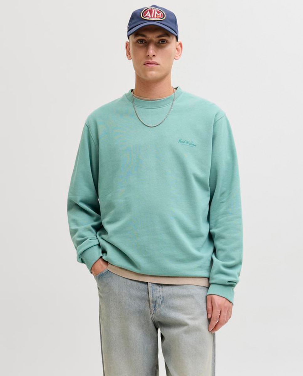 Imagem 0 de Sweatshirt Lisa sem Capuz e com Pequeno Logótipo Lateral
