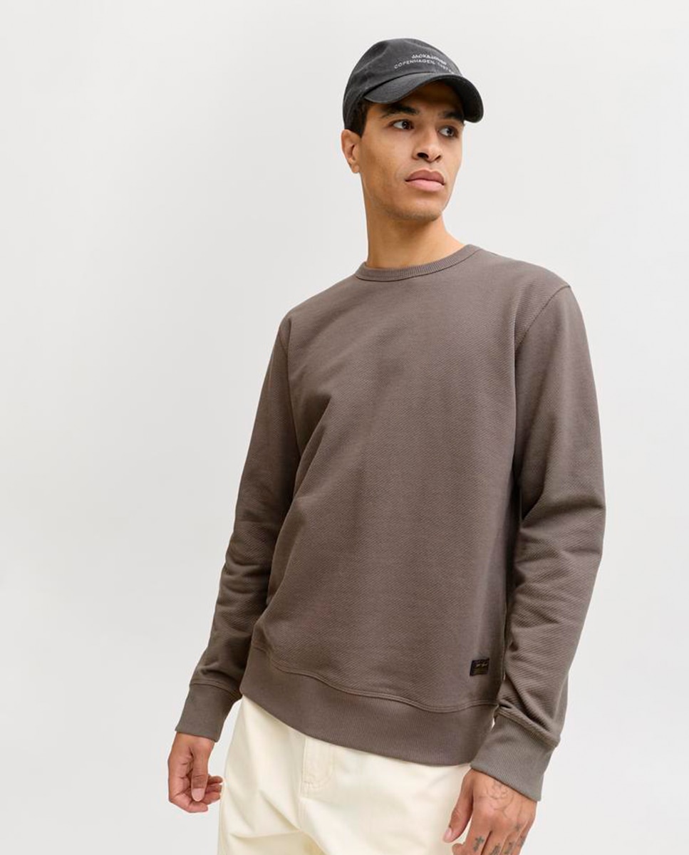 Sweatshirt Lisa sem Capuz Castanho-escuro-3