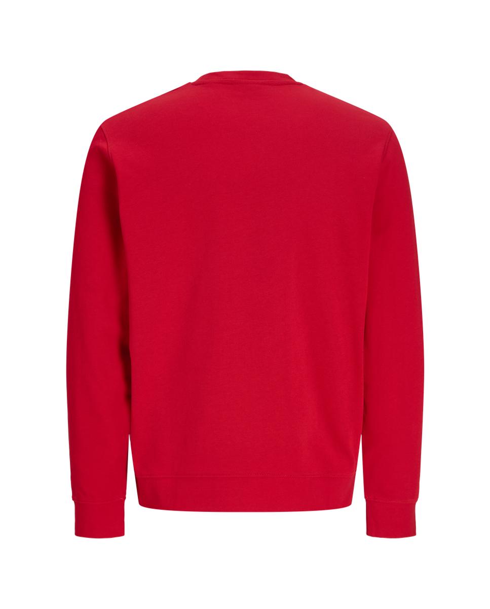 Sudadera de hombre cuello redondo con logo lateral - Jack & Jones - Rojo Rojo-7