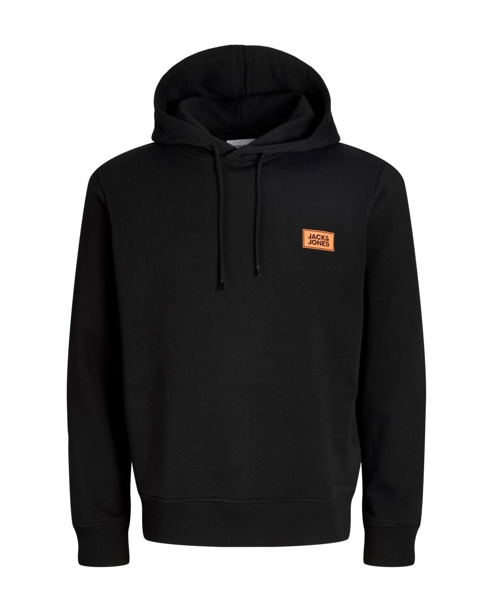 Sudadera de hombre con capucha y print frontal - Jack & Jones - Negro Negro-6