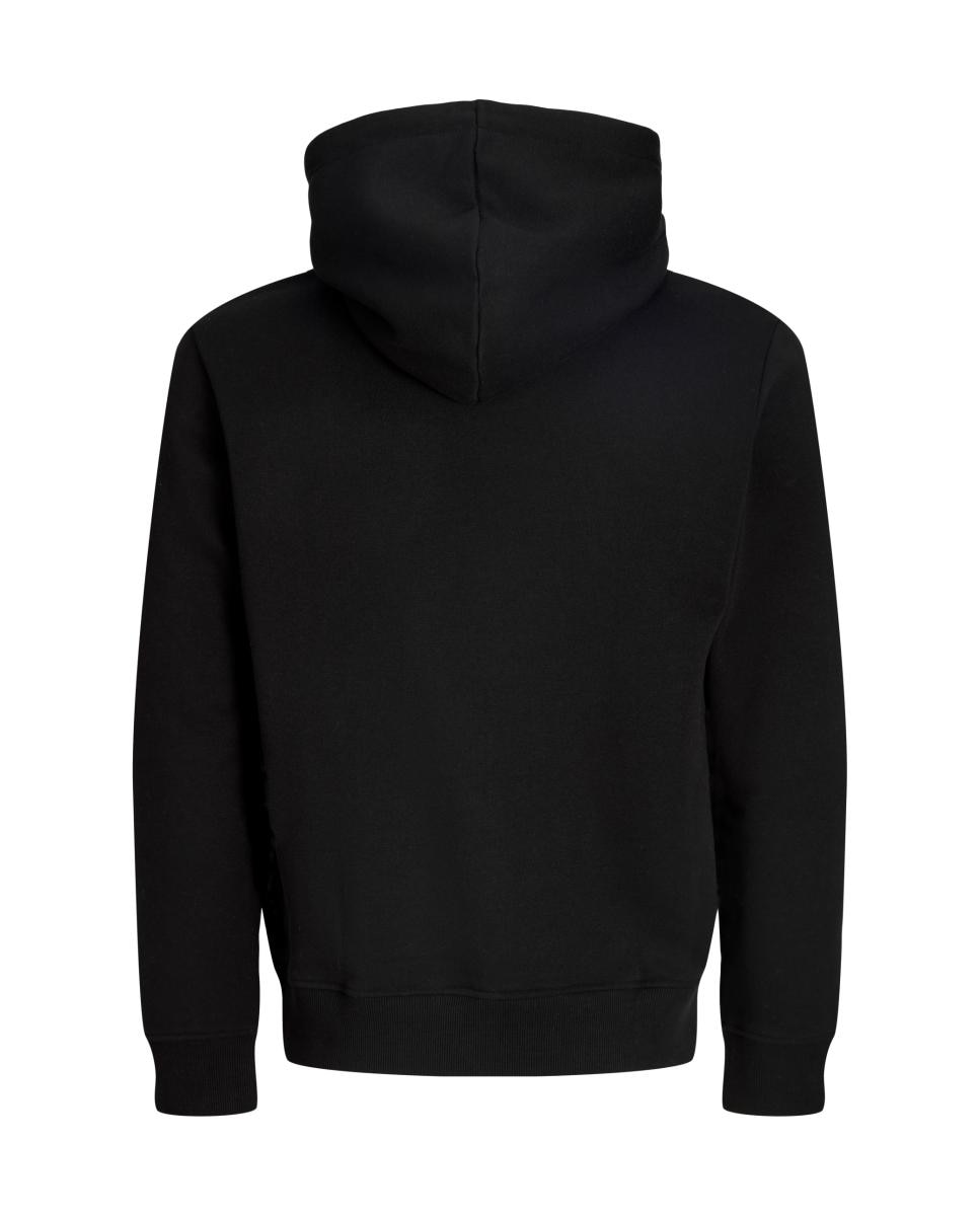 Sudadera de hombre con capucha y print frontal - Jack & Jones - Negro Negro-7