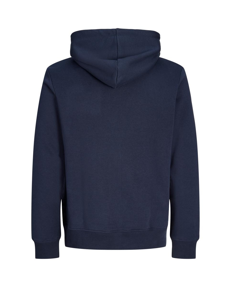 Sudadera de hombre con capucha y print frontal - Jack & Jones - Azul Azul-8