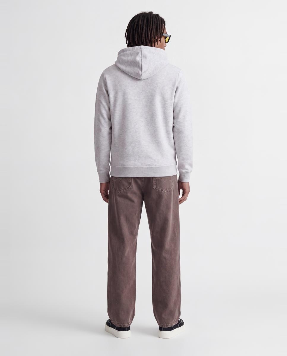 Sudadera de hombre con capucha y print frontal - Jack & Jones - Gris Gris-2