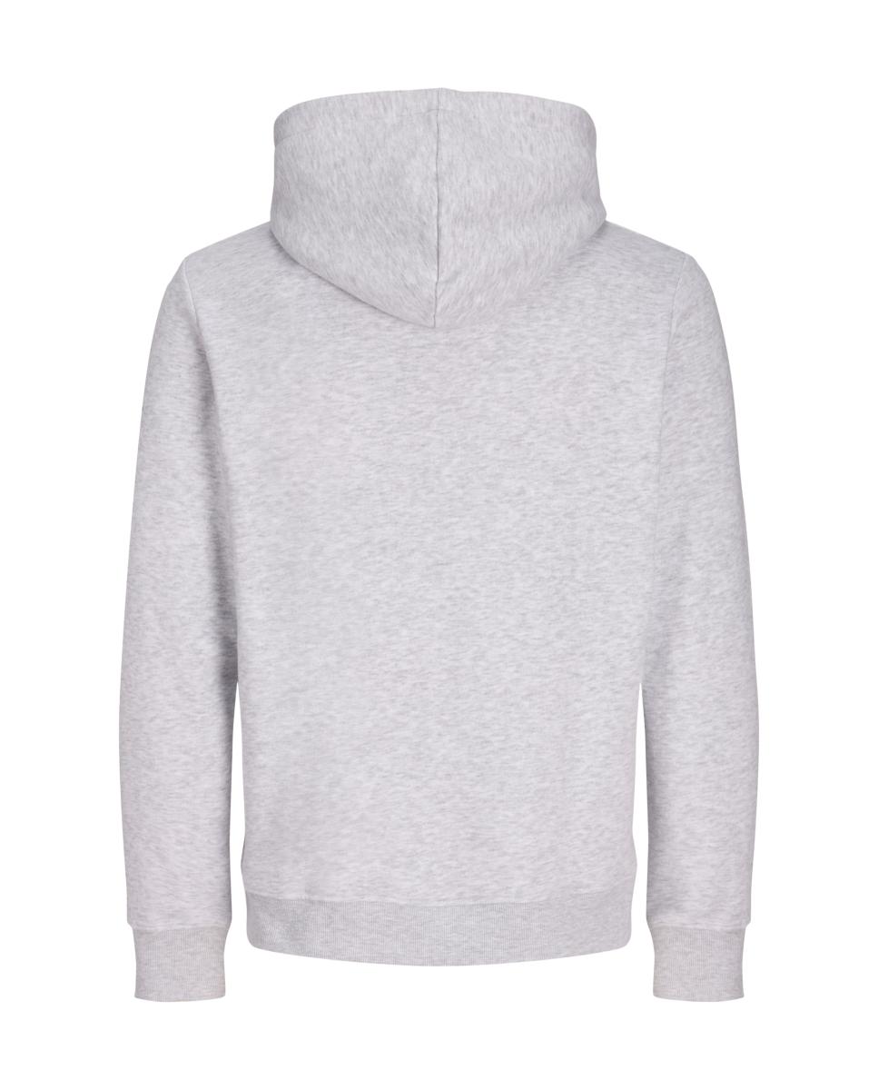 Sudadera de hombre con capucha y print frontal - Jack & Jones - Gris Gris-7