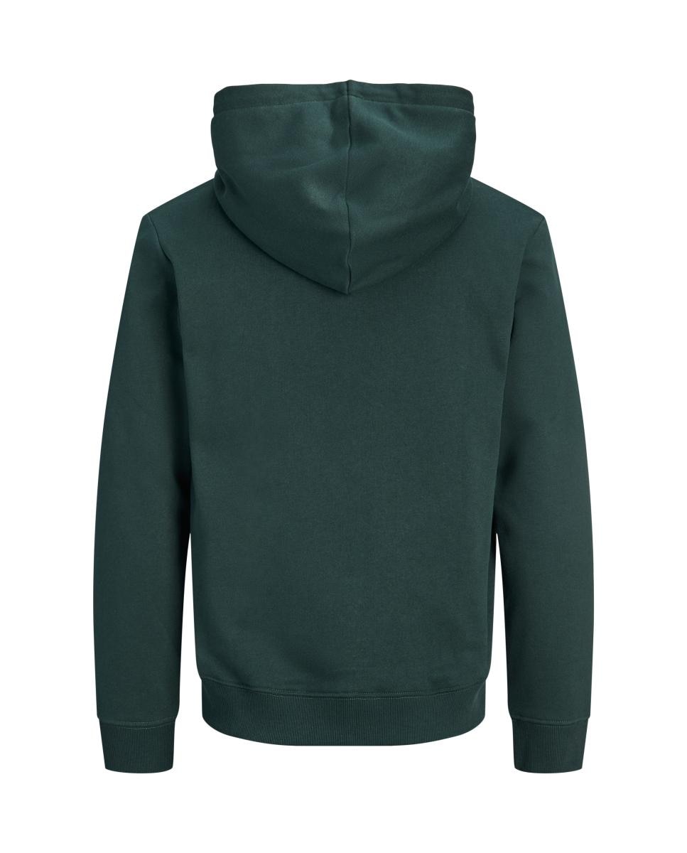 Sudadera de hombre con capucha y print frontal - Jack & Jones - Verde Verde-2