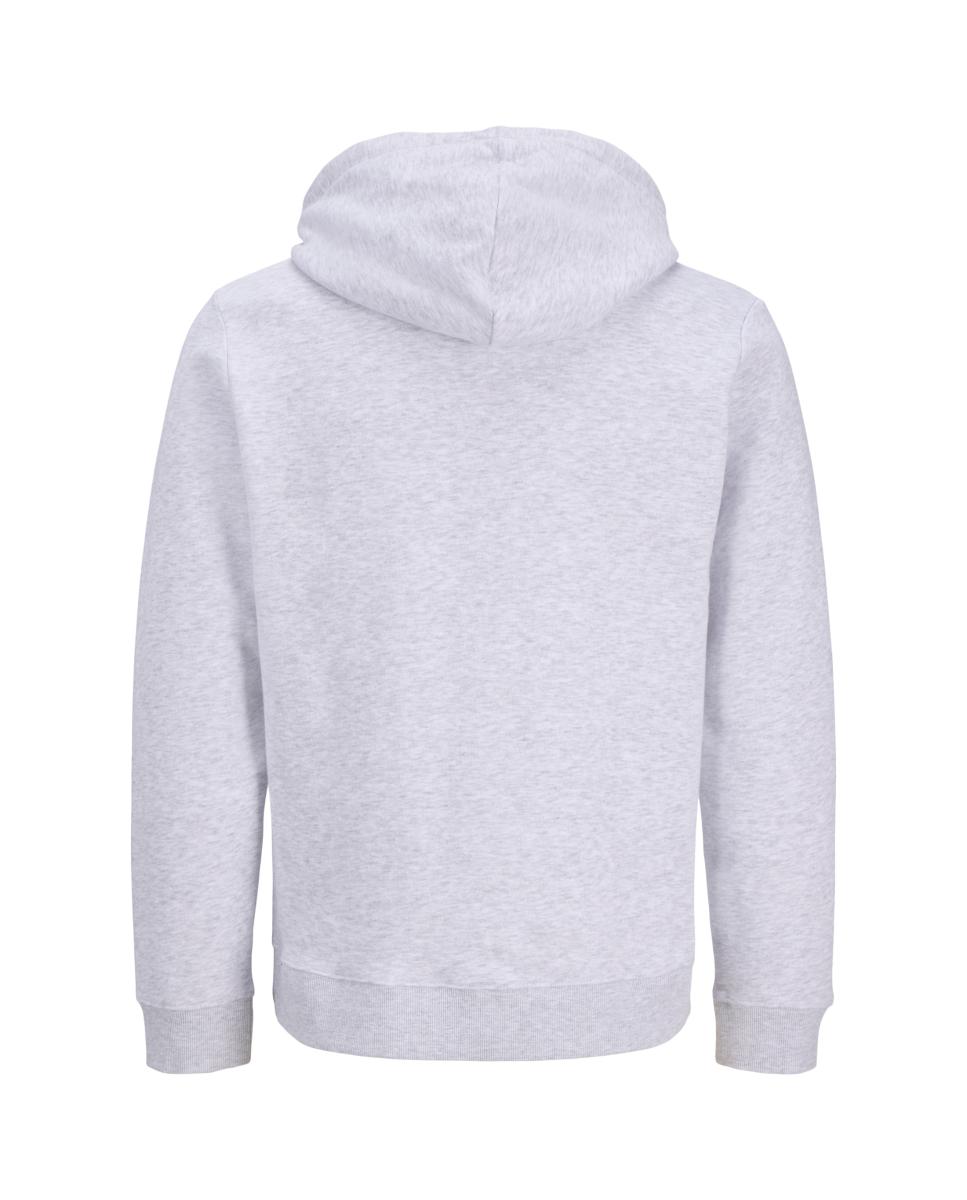 Sudadera de hombre con capucha y print frontal - Jack & Jones - Gris claro Gris claro-2