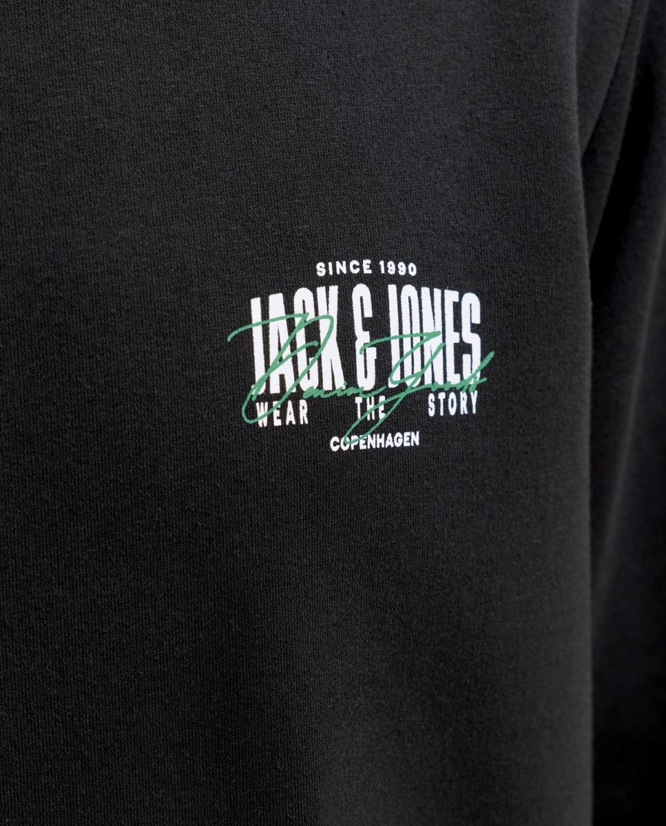 Sudadera de hombre con cuello redondo - Jack & Jones - Negro Negro-4