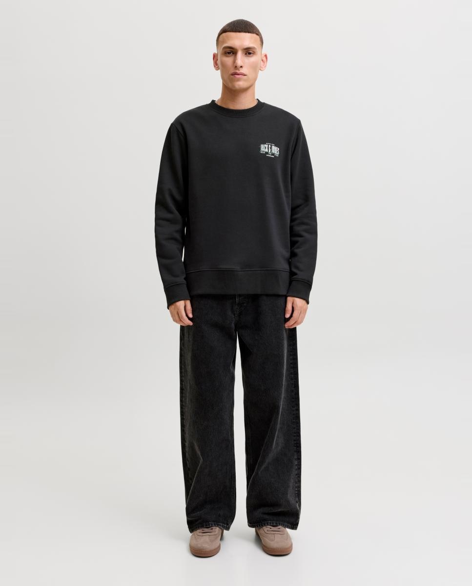 Sudadera de hombre con cuello redondo - Jack & Jones - Negro Negro-8