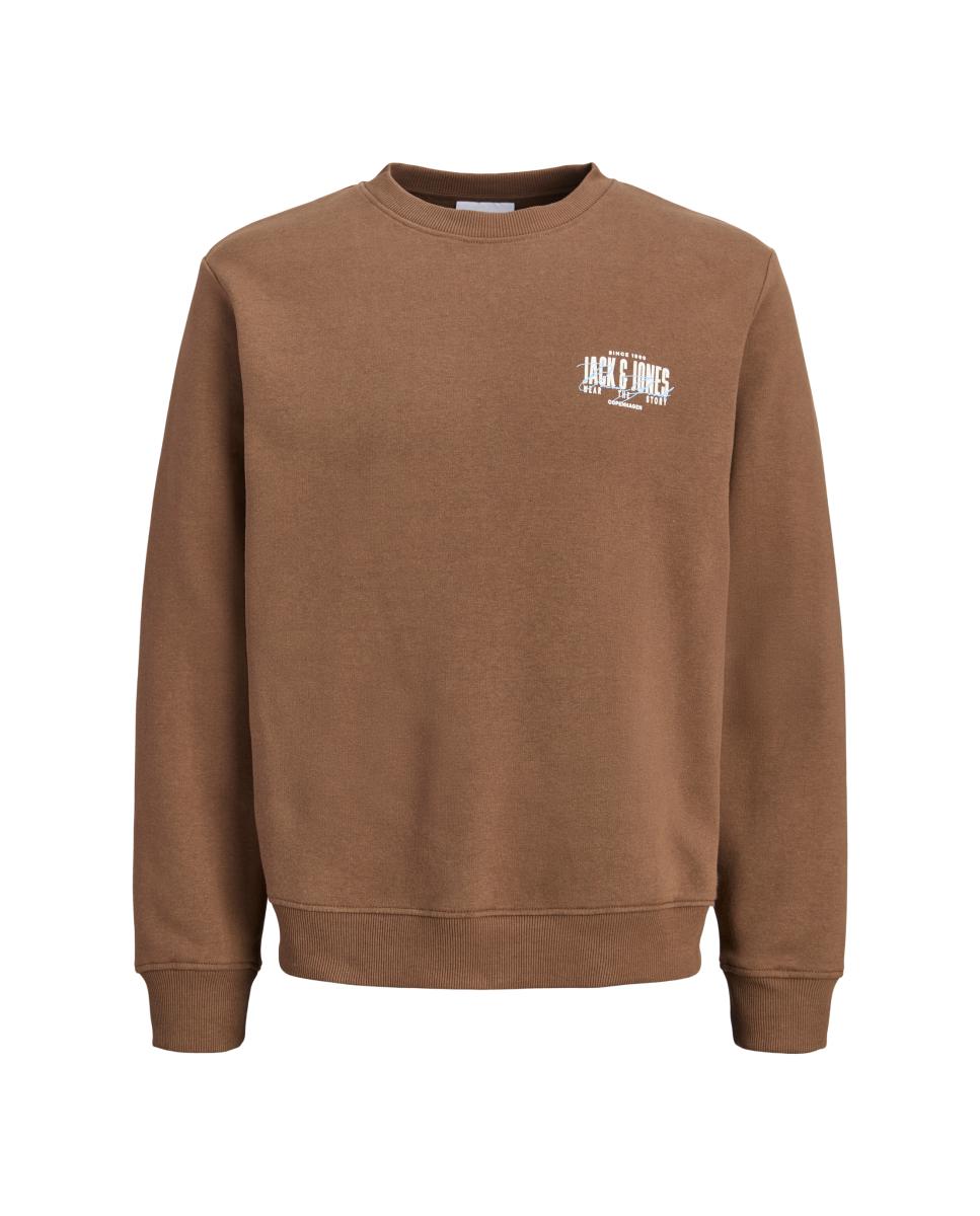 Imagen 0 de Sudadera de hombre con cuello redondo Marrón