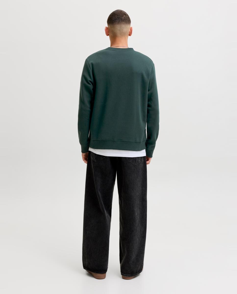 Sudadera de hombre con cuello redondo - Jack & Jones - Verde Verde-2