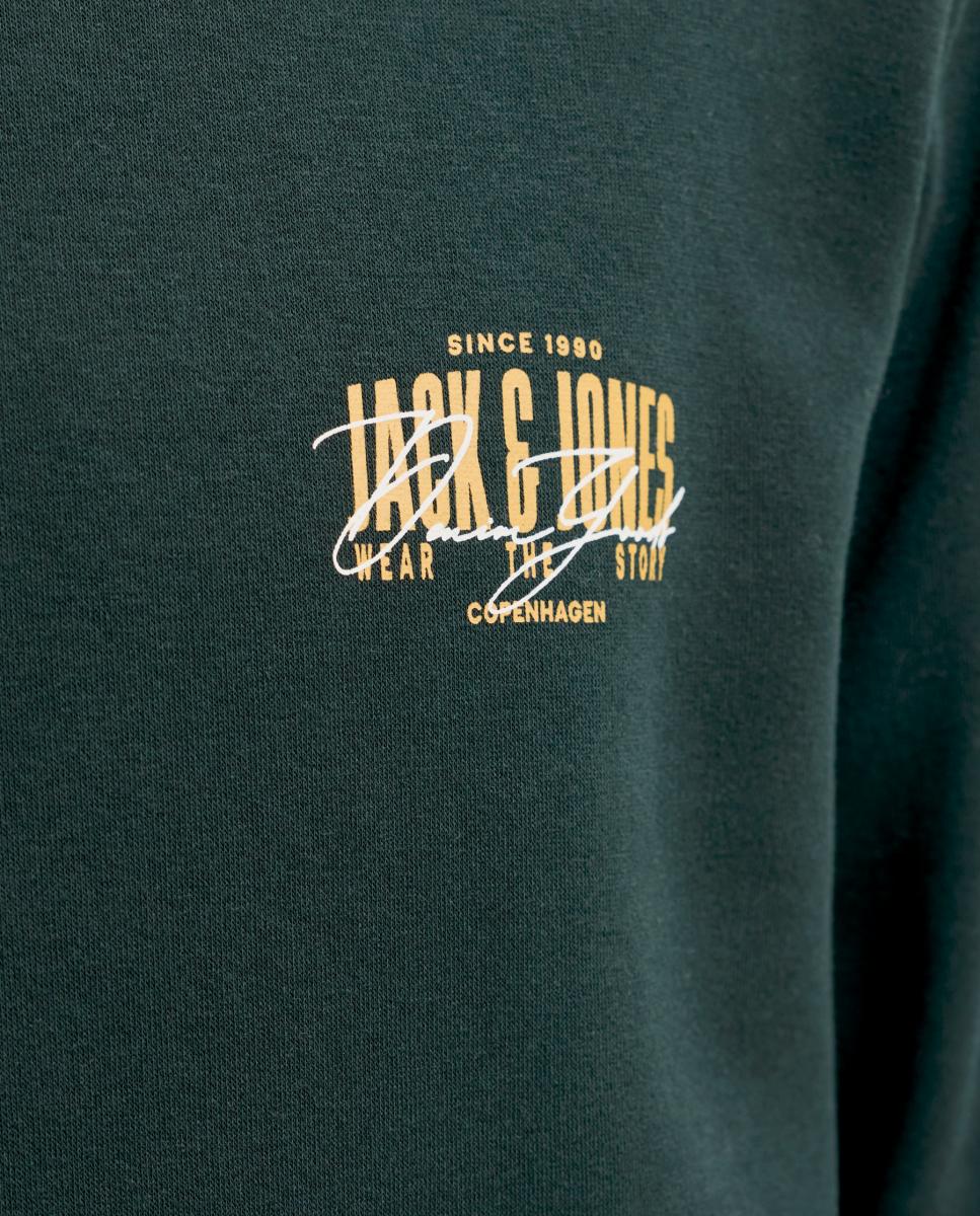 Sudadera de hombre con cuello redondo - Jack & Jones - Verde Verde-5