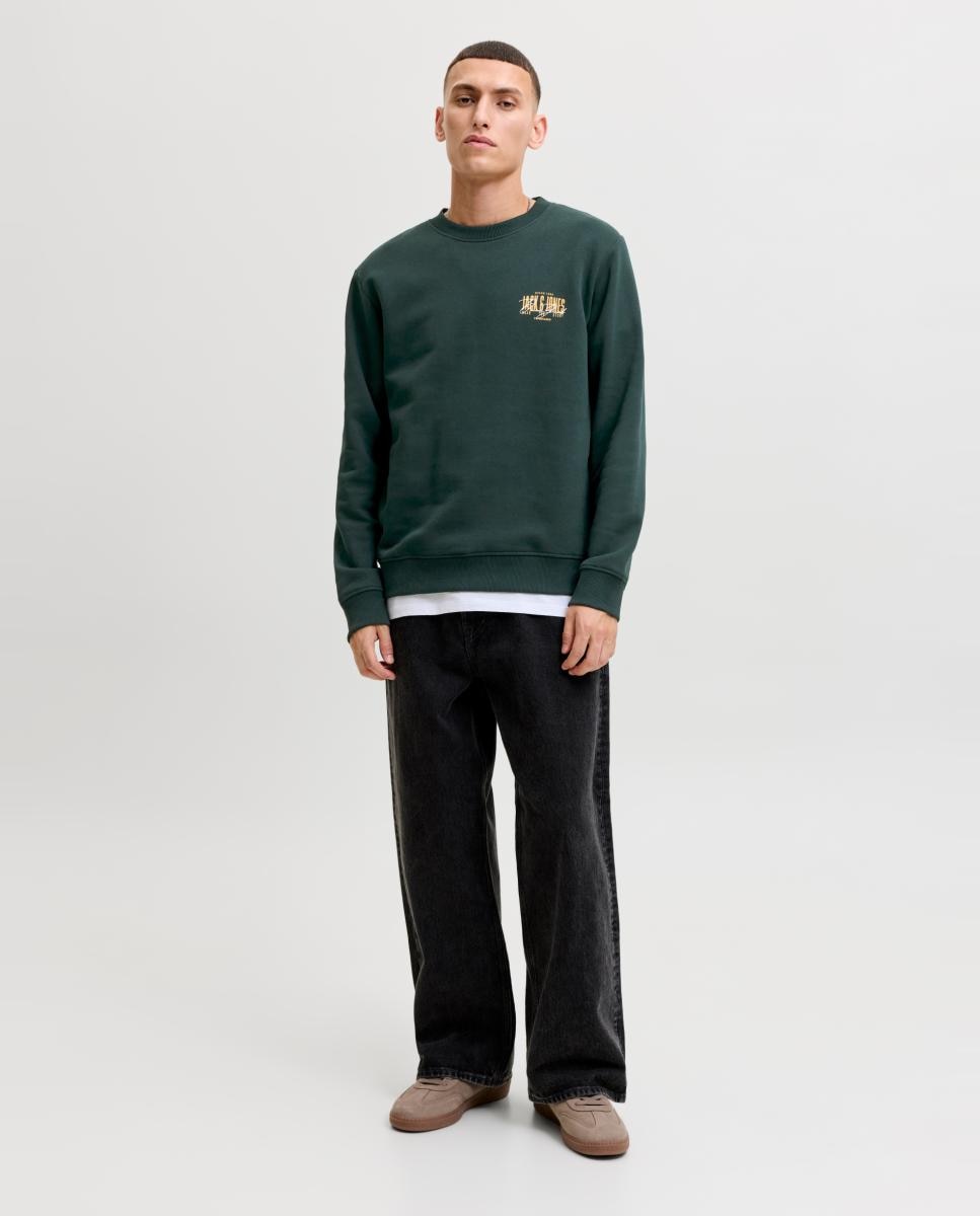 Sudadera de hombre con cuello redondo - Jack & Jones - Verde Verde-8