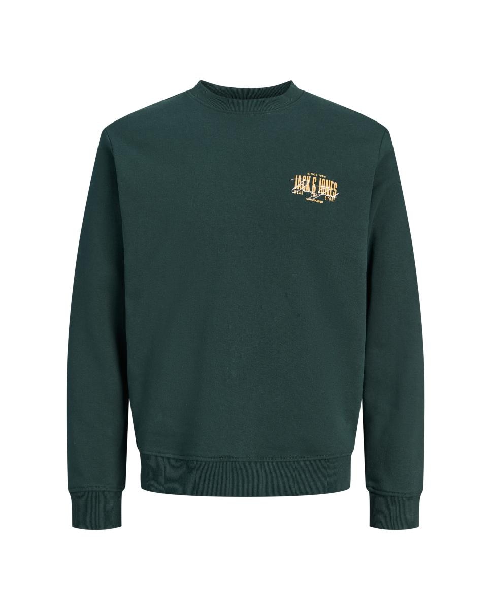 Sudadera de hombre con cuello redondo - Jack & Jones - Verde Verde-6