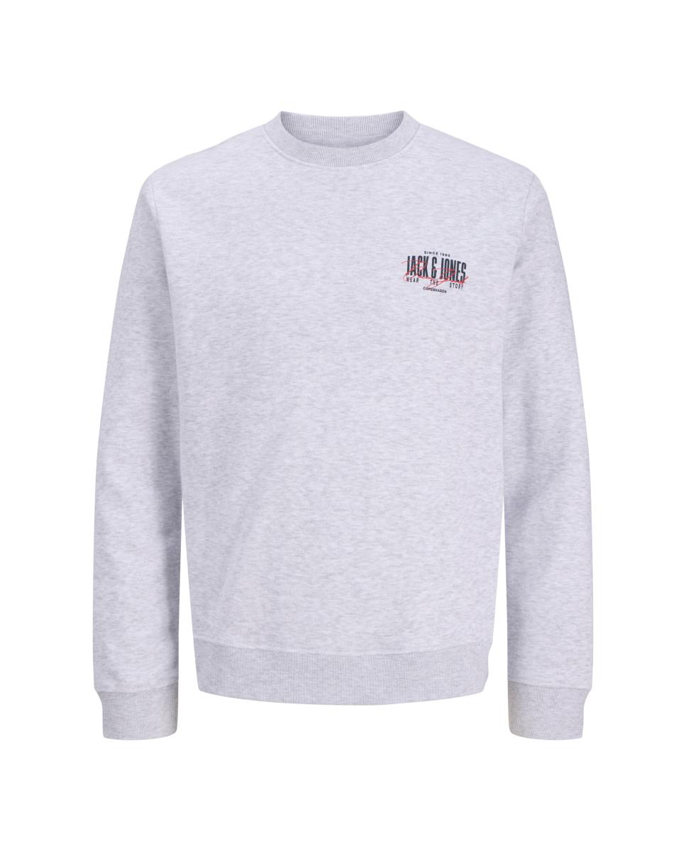 Sudadera de hombre con cuello redondo - Jack & Jones - Gris claro Gris claro-6
