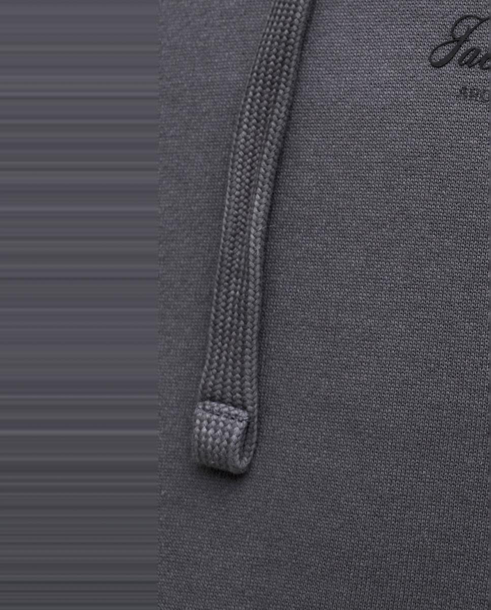 Sudadera de hombre con capucha, bolsillo y print frontal - Jack & Jones - Gris Gris-5