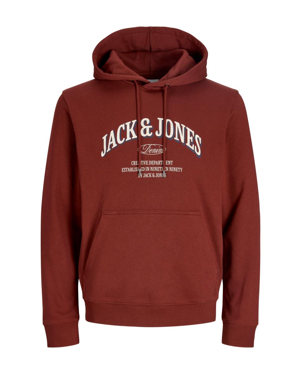 Sweatshirt com Capuz e Estampado à Frente Vermelho-6