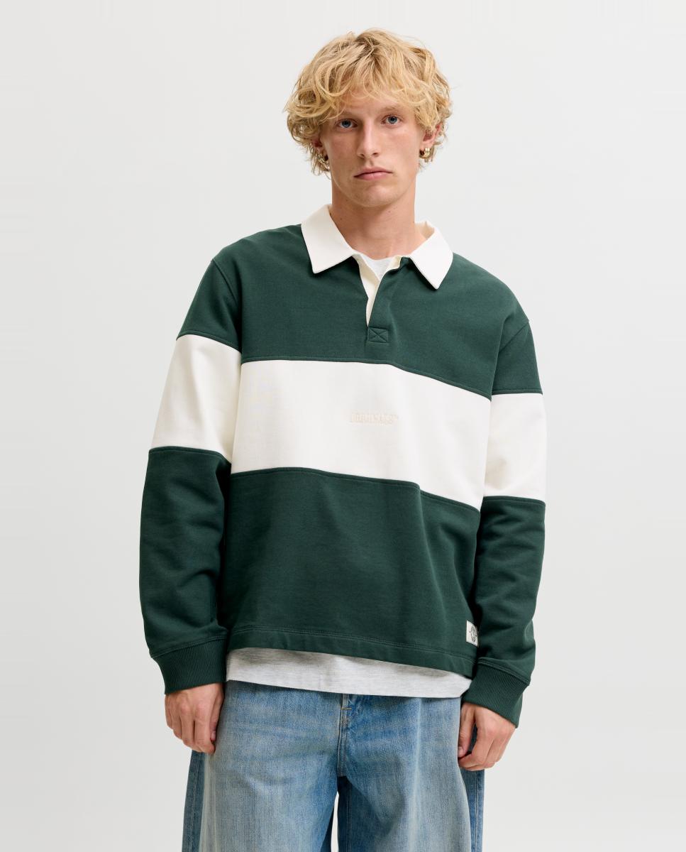 Polo de hombre de manga larga - Jack & Jones - Verde Verde-1