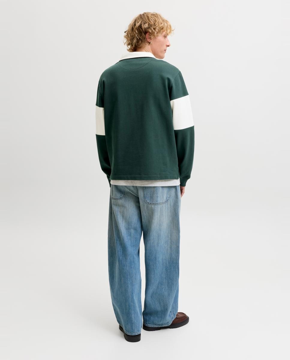 Polo de hombre de manga larga - Jack & Jones - Verde Verde-2