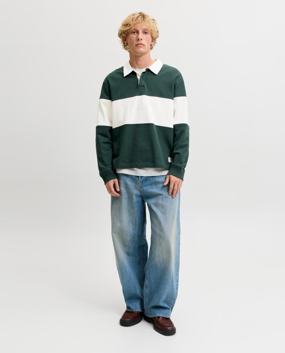 Polo de hombre de manga larga - Jack & Jones - Verde Verde-8