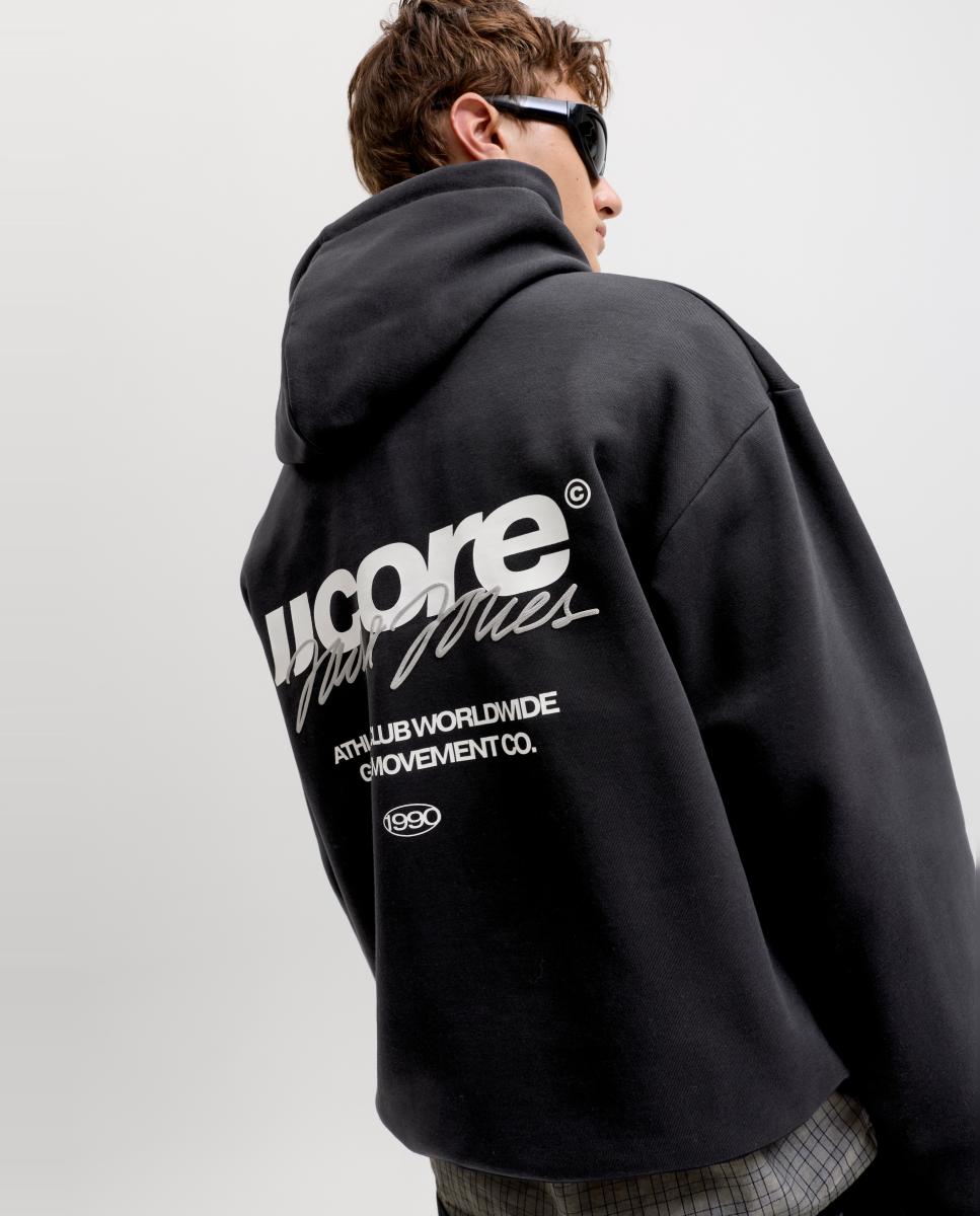 Imagen 3 de Sudadera de hombre con capucha y bolsillo - Jack & Jones - Negro Negro