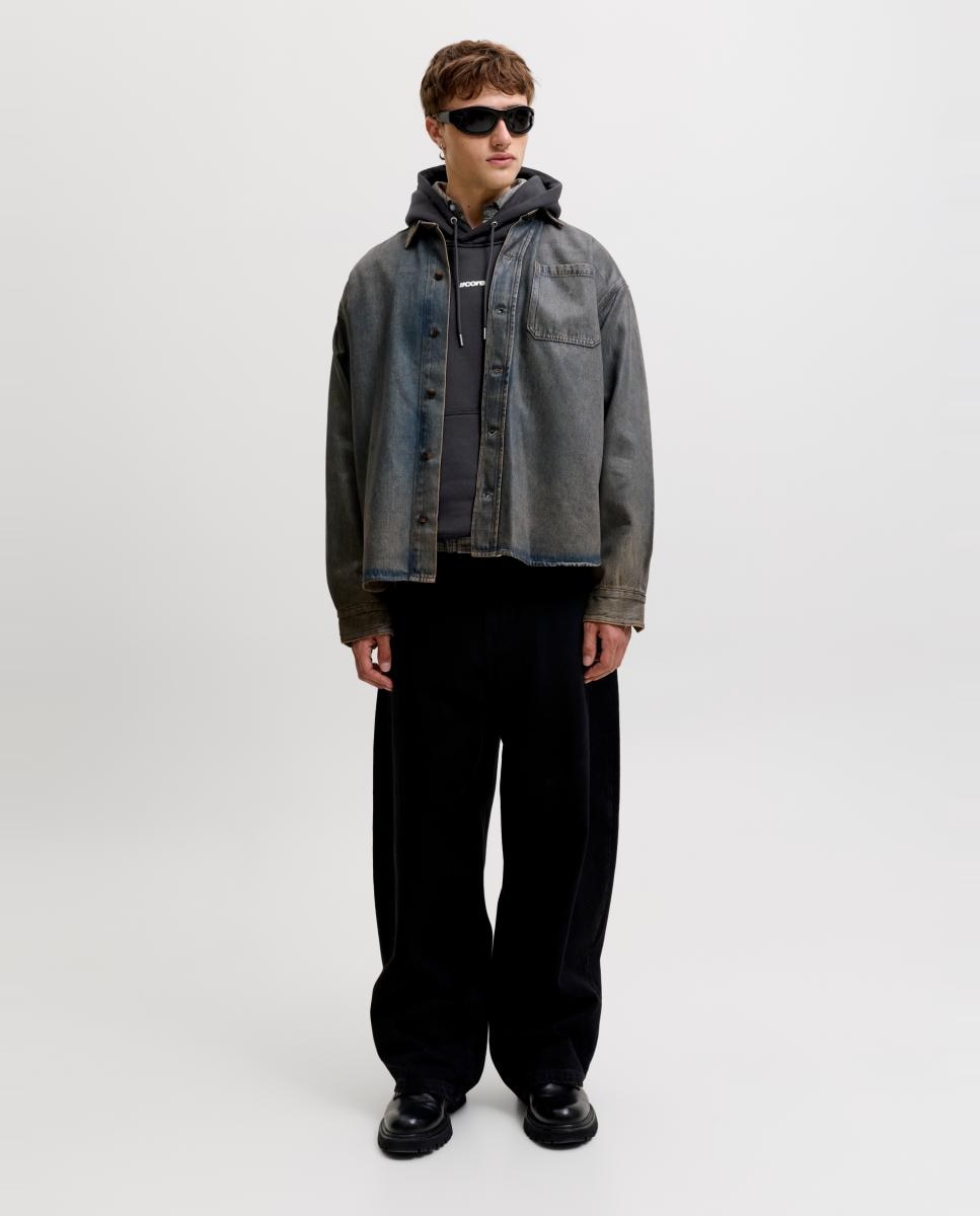 Imagen 8 de Sudadera de hombre con capucha y bolsillo - Jack & Jones - Negro Negro