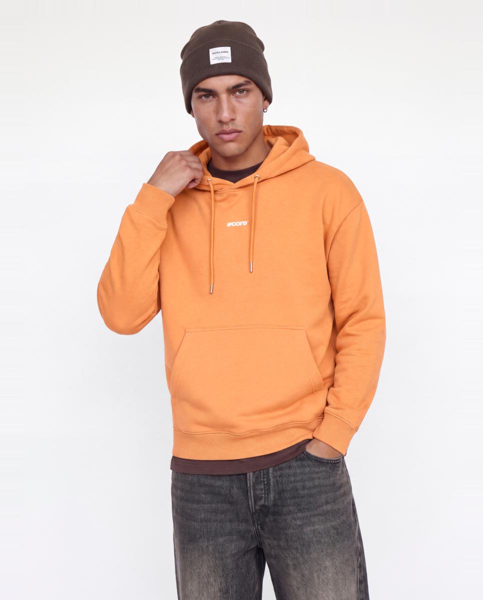 Imagen 0 de Sudadera de hombre con capucha y bolsillo Naranja