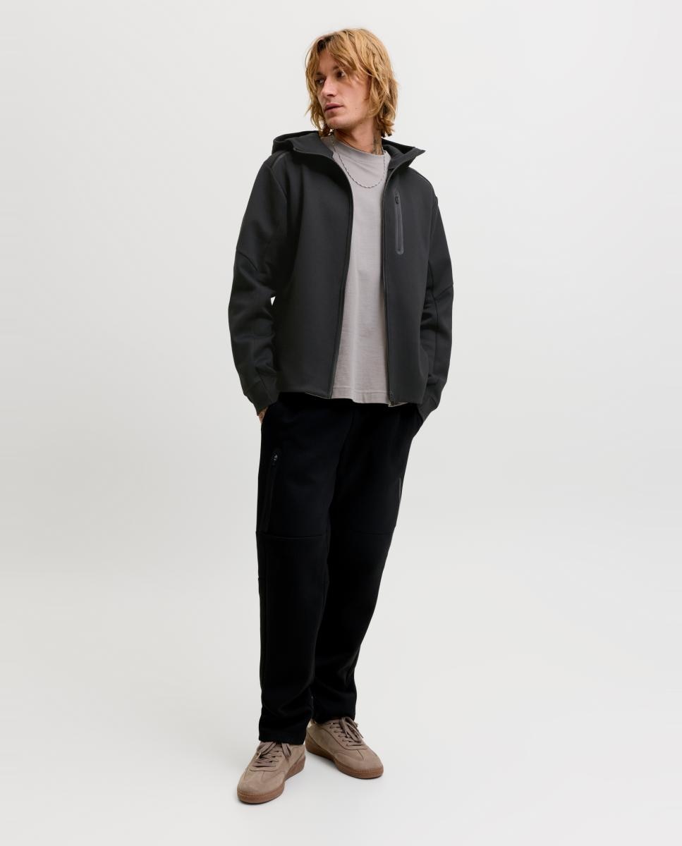 Sudadera de hombre con cremallera y capucha - Jack & Jones - Negro Negro-8