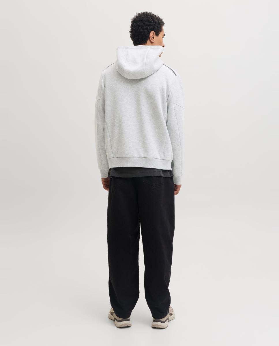 Sudadera de hombre con cremallera y capucha - Jack & Jones - Gris claro Gris claro-2