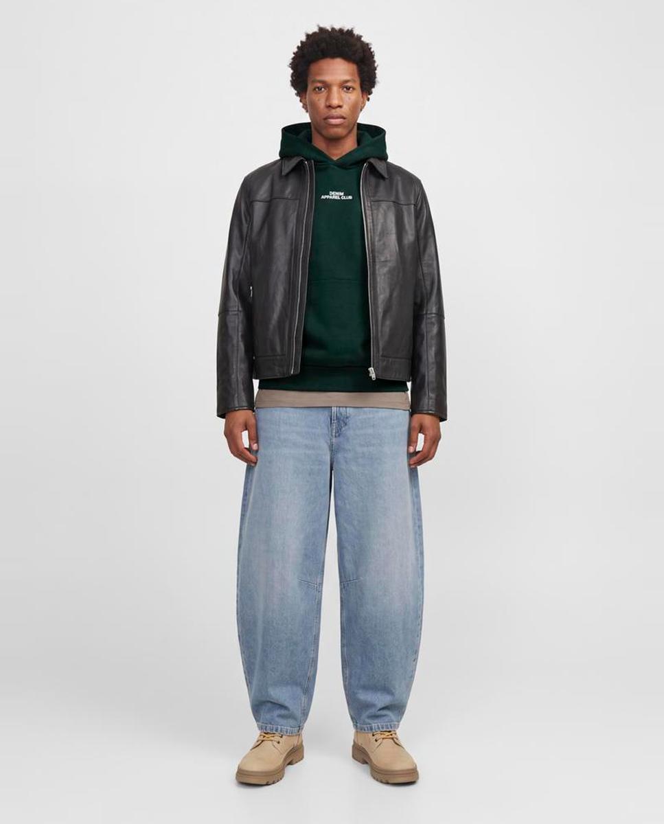 Sudadera de hombre con capucha y print trasero - Jack & Jones - Verde Verde-6