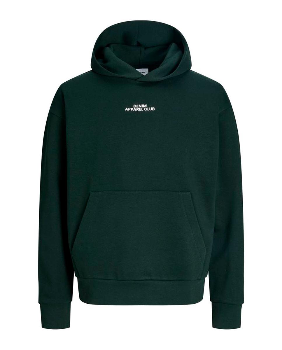 Sudadera de hombre con capucha y print trasero - Jack & Jones - Verde Verde-4