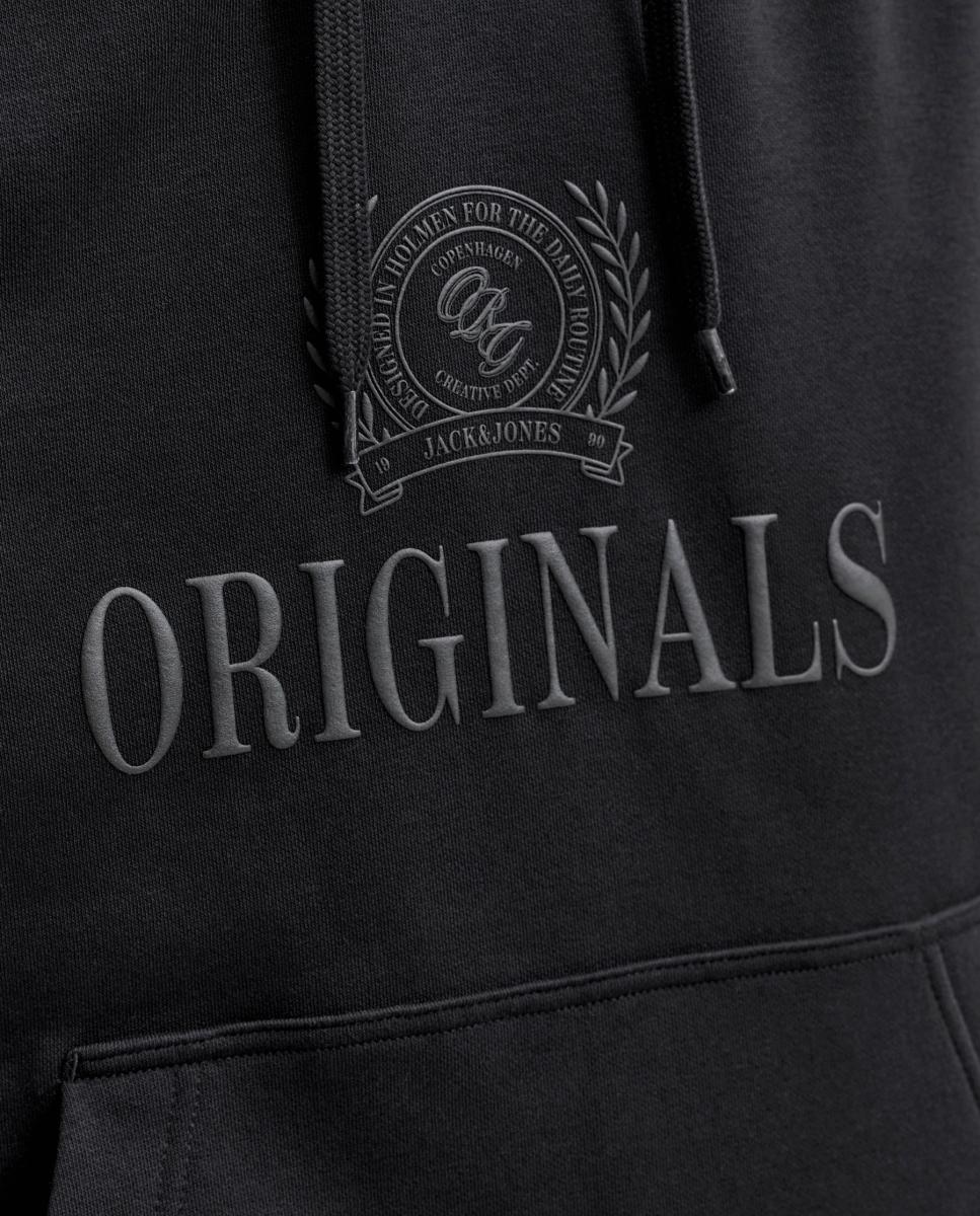Sudadera de hombre con capucha y bolsillo frontal - Jack & Jones - Negro Negro-4