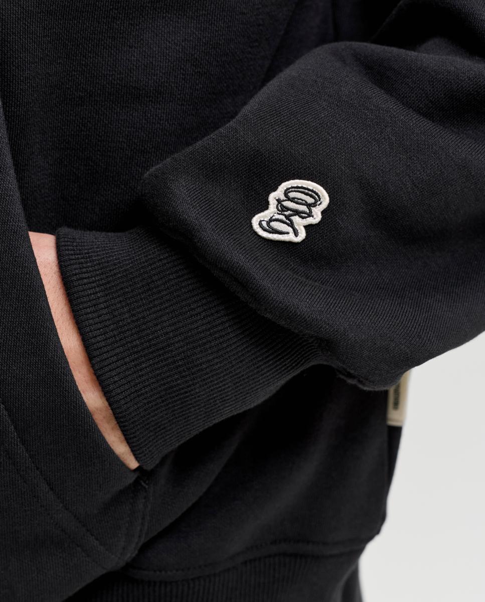 Sudadera de hombre con capucha y bolsillo frontal - Jack & Jones - Negro Negro-5