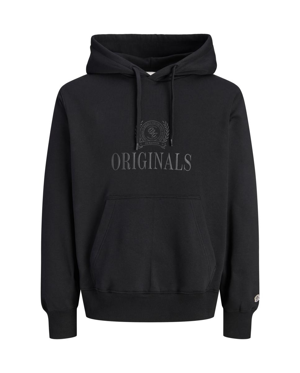 Sudadera de hombre con capucha y bolsillo frontal - Jack & Jones - Negro Negro-6