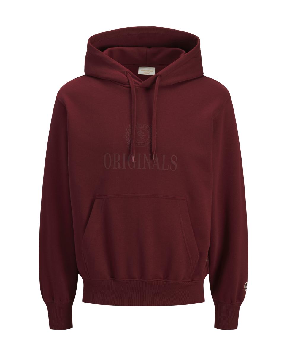 Sudadera de hombre con capucha y bolsillo frontal - Jack & Jones - Marrón Marrón-6