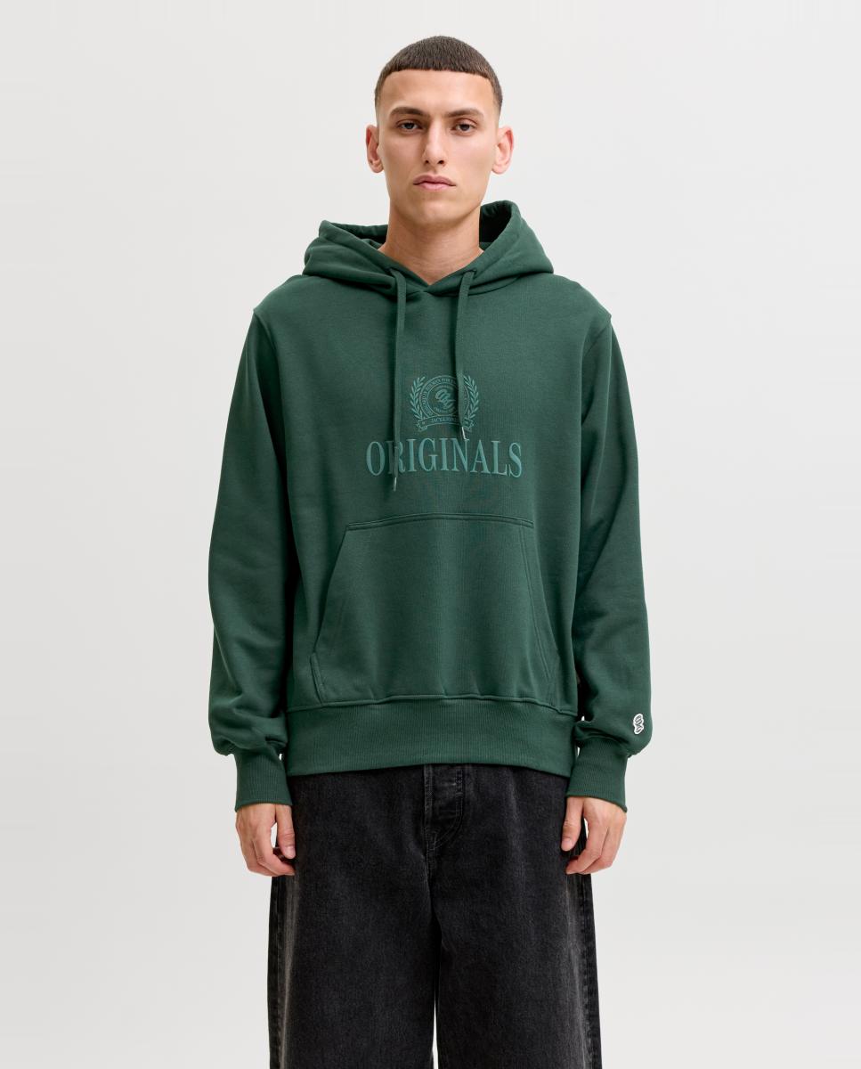 Sudadera de hombre con capucha y bolsillo frontal - Jack & Jones - Verde Verde-1