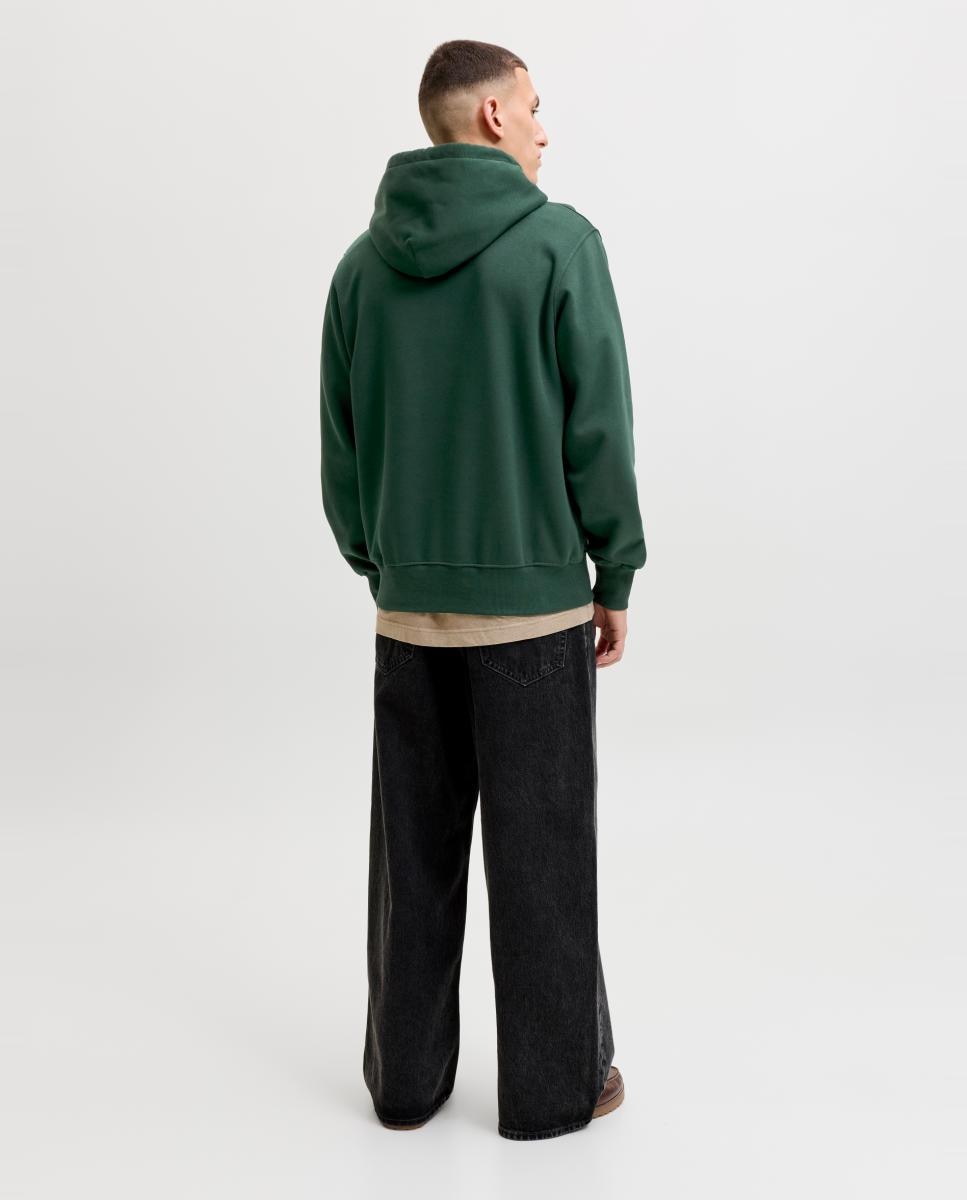 Sudadera de hombre con capucha y bolsillo frontal - Jack & Jones - Verde Verde-2
