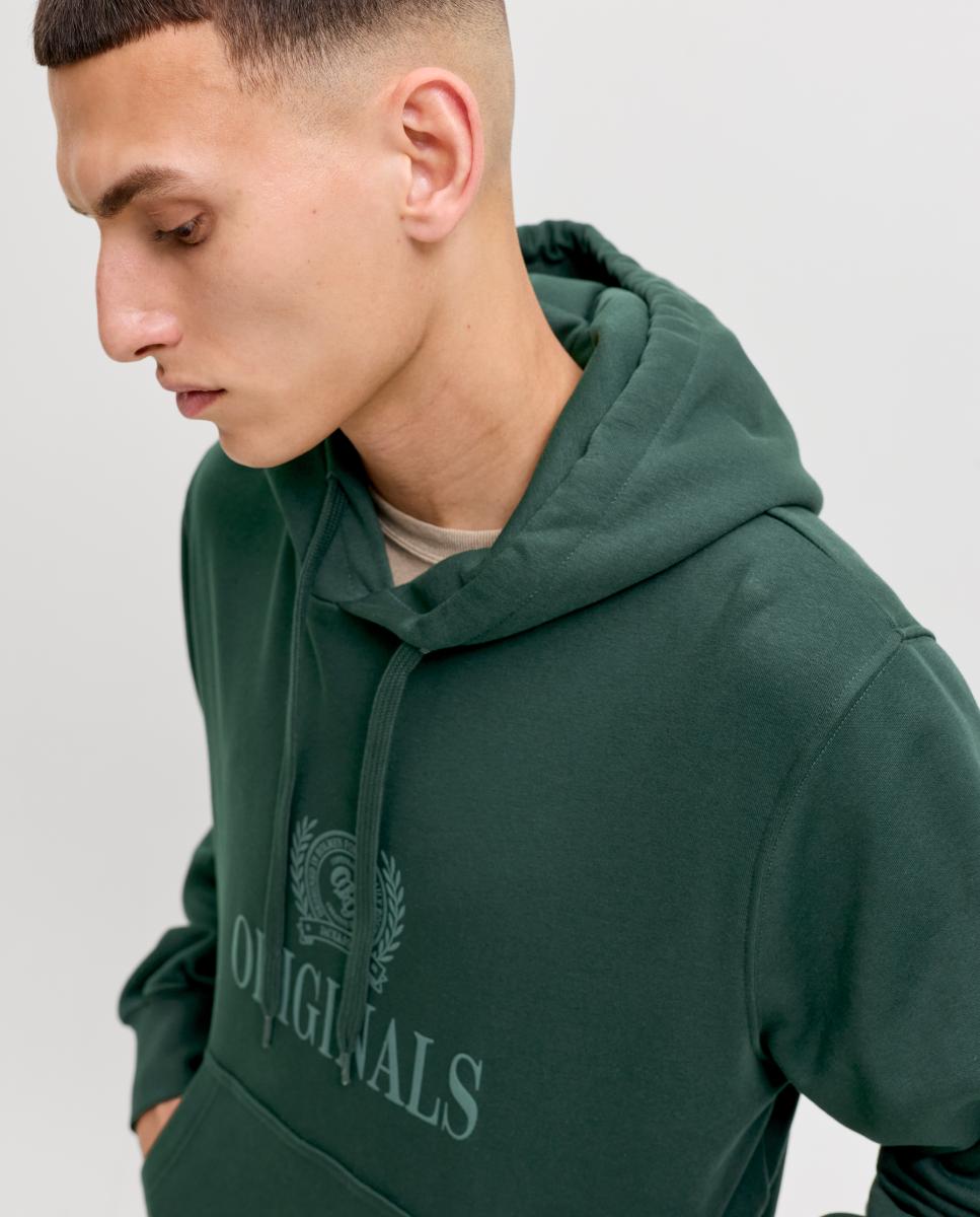 Sudadera de hombre con capucha y bolsillo frontal - Jack & Jones - Verde Verde-3