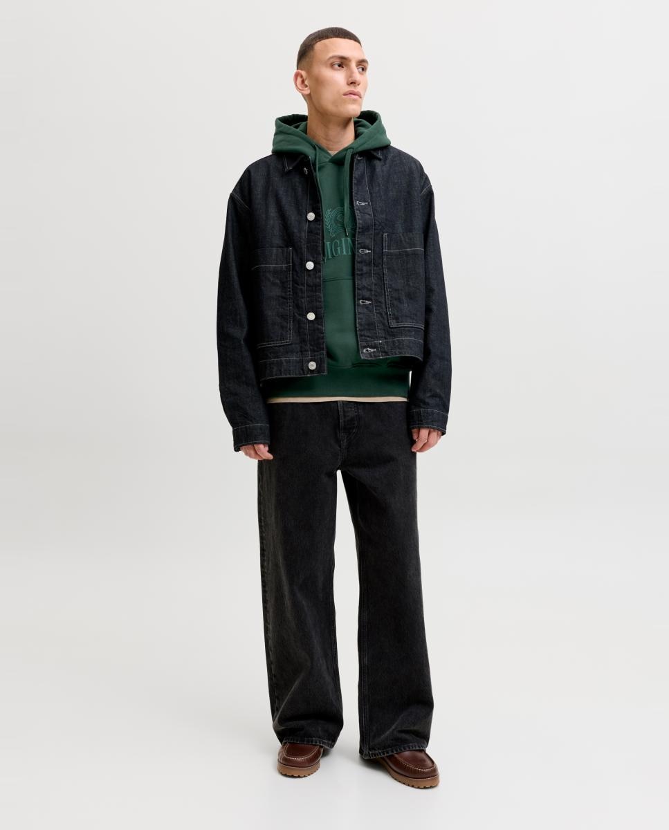 Sudadera de hombre con capucha y bolsillo frontal - Jack & Jones - Verde Verde-8