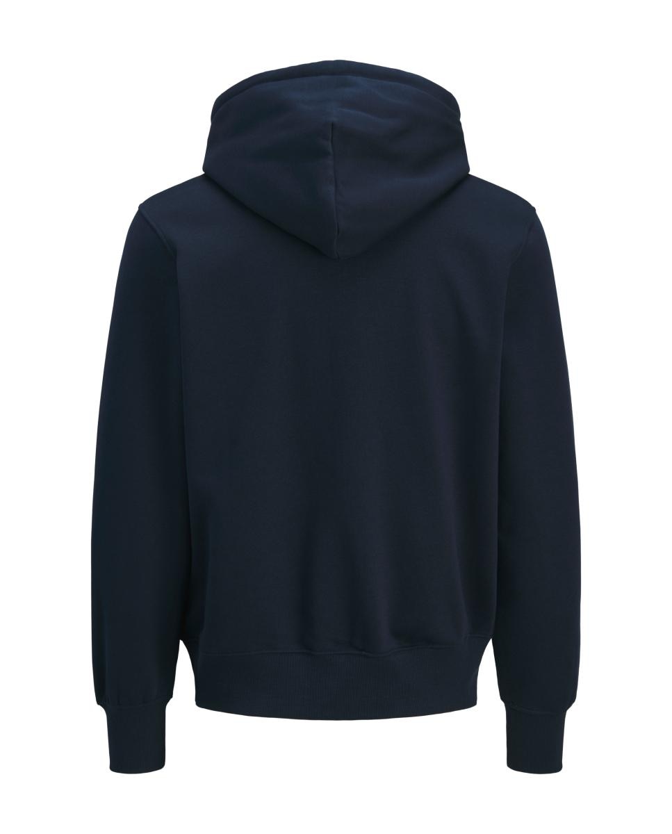 Sudadera de hombre con capucha y bolsillo frontal - Jack & Jones - Azul marino Azul marino-7