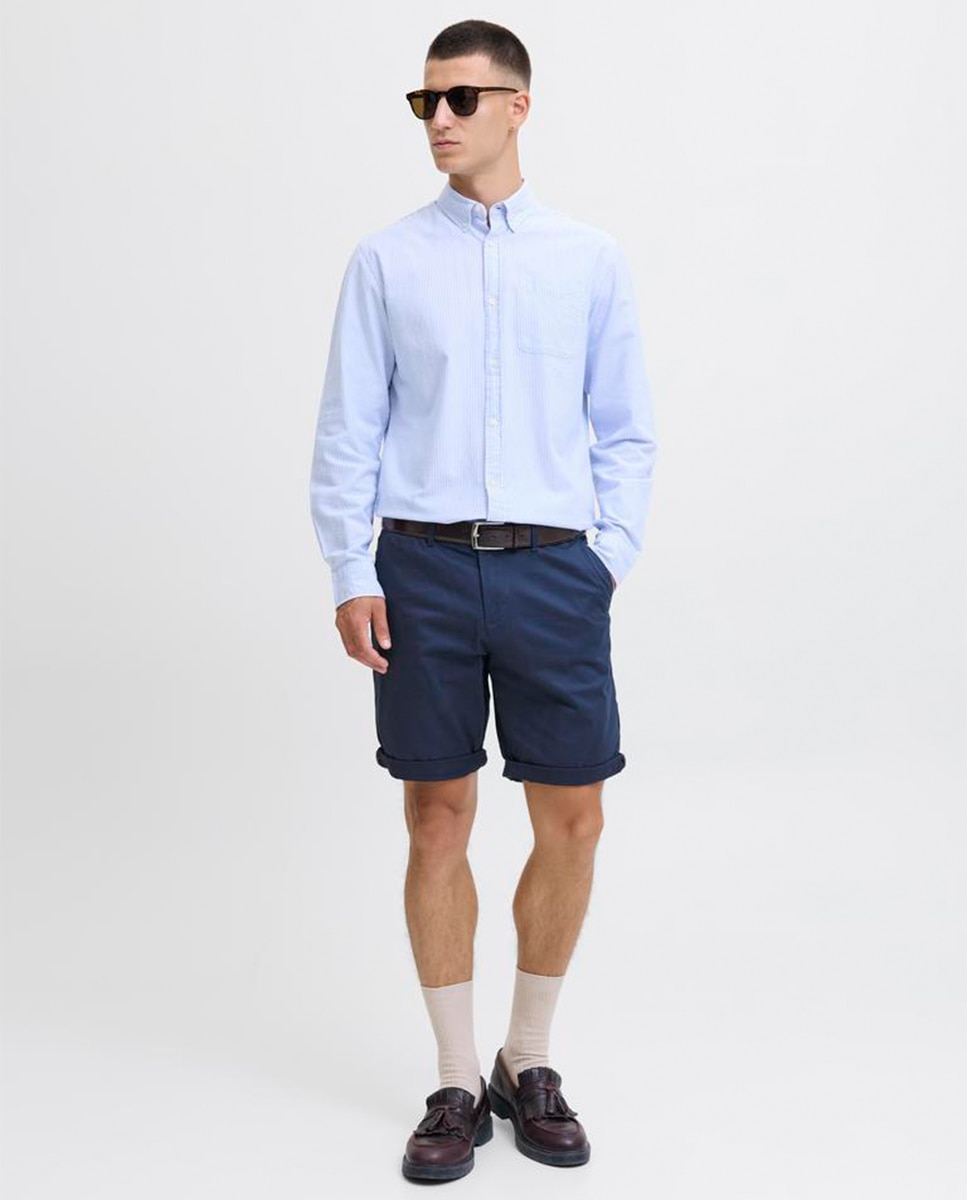 Imagem 0 de Bermudas chino de algodão BCI azul-marinho