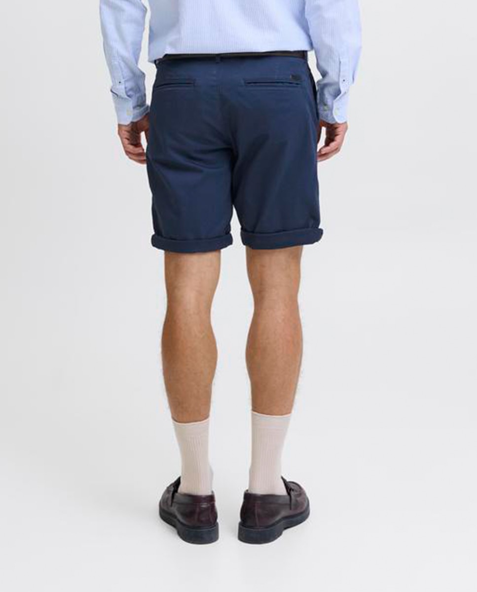 Bermudas chino de algodão BCI azul-marinho Azul-marinho-3