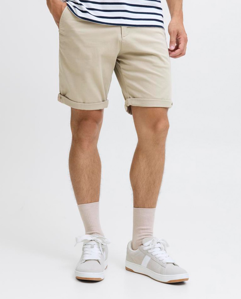 Bermudas chino verdes Bege-2