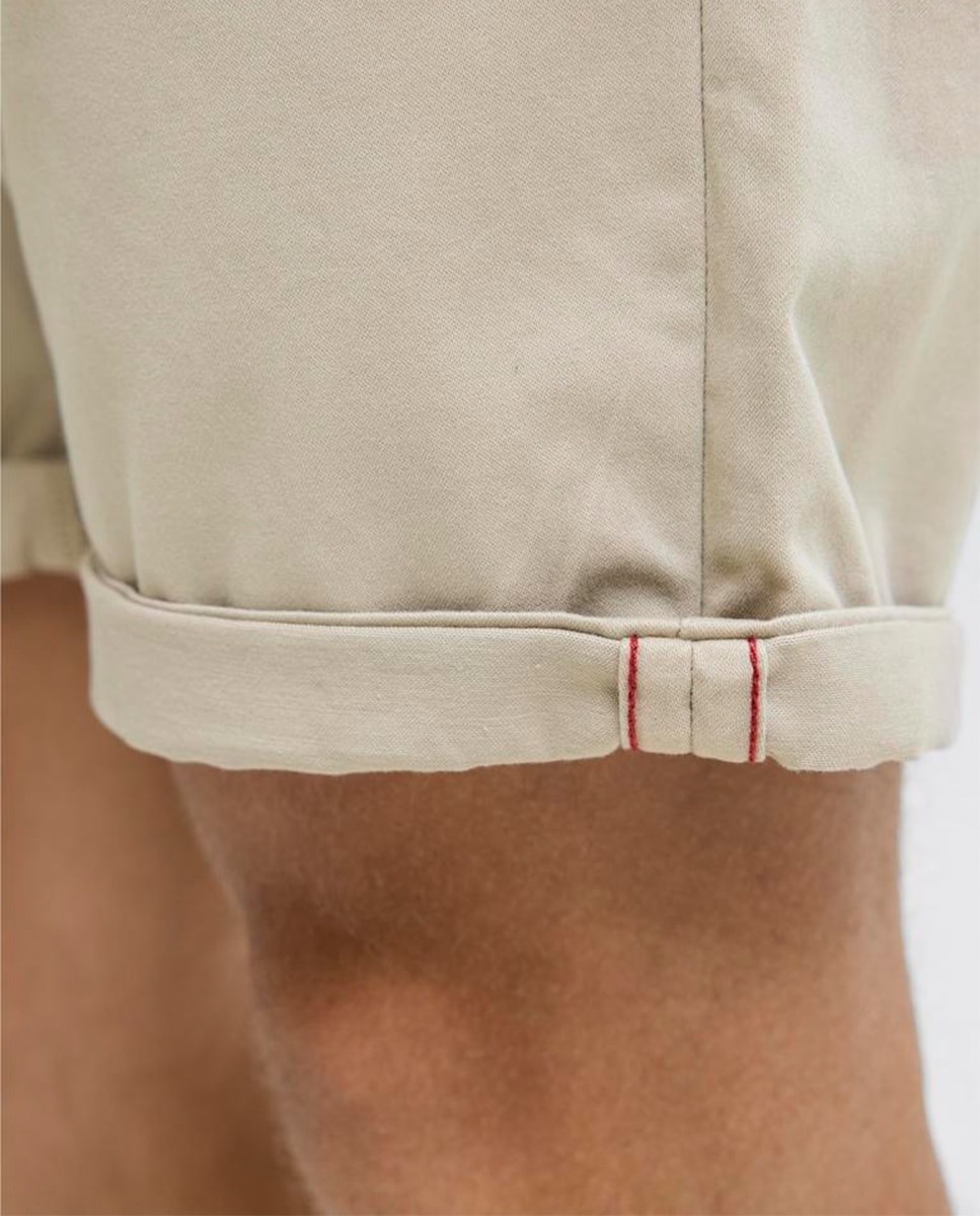 Bermudas chino verdes Bege-4