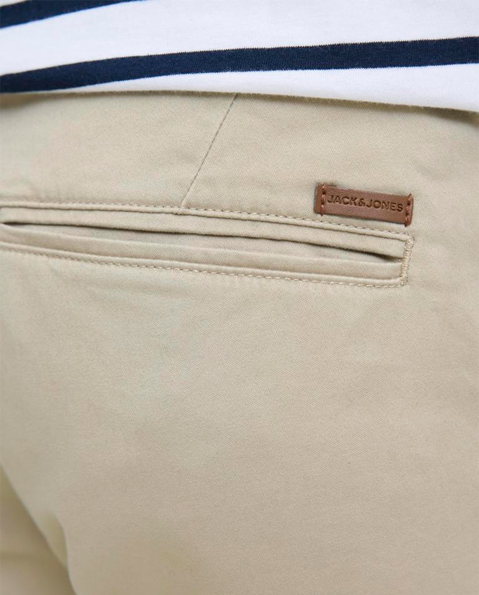 Bermudas chino verdes Bege-5